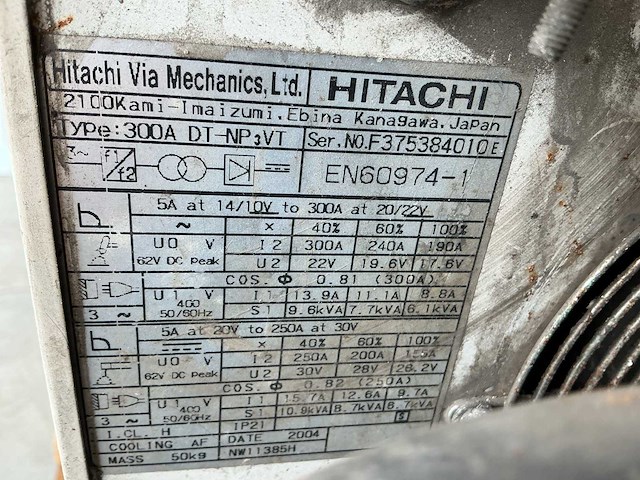 Hitachi 300a lasapparaat - afbeelding 8 van  8
