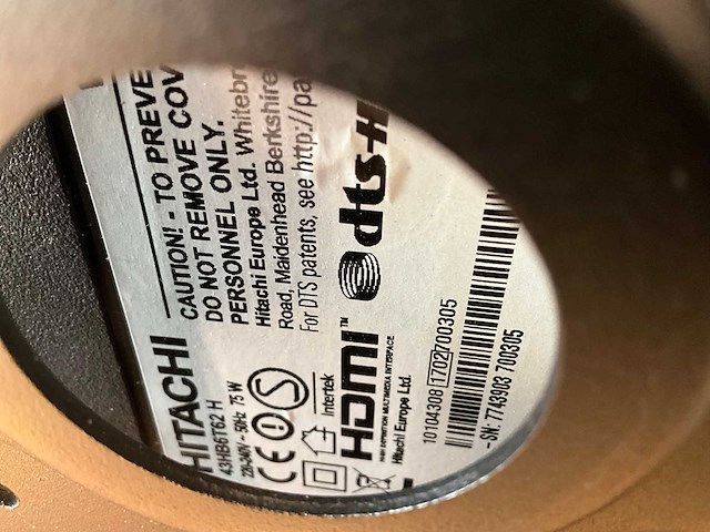 Hitachi 43hb6t62 televisie met standaard - afbeelding 9 van  9