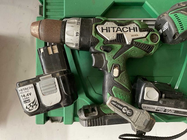 Hitachi accu- boormachine (2x) - afbeelding 2 van  4