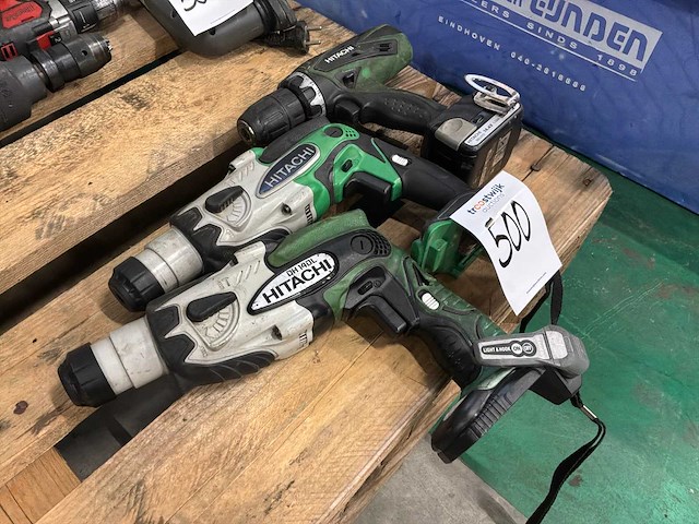 Hitachi accu boormachines (3x) - afbeelding 2 van  3