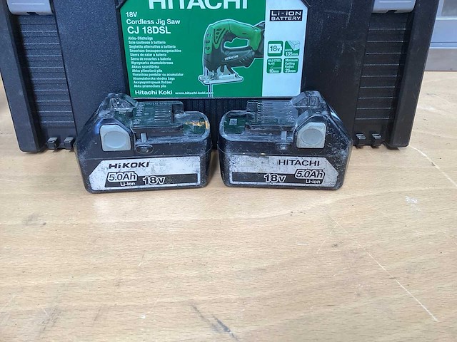 Hitachi cj 18dsl decoupeerzaag incl. bsl1850 accu’s + uc 18yfsl acculader + koffer - afbeelding 6 van  10