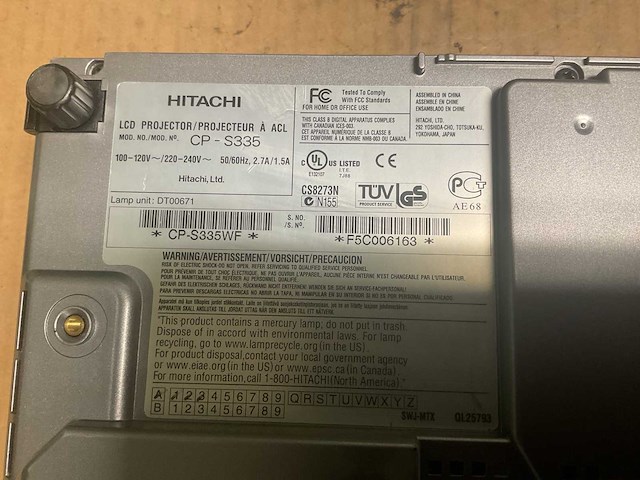 Hitachi cp-s335 projector - afbeelding 5 van  5