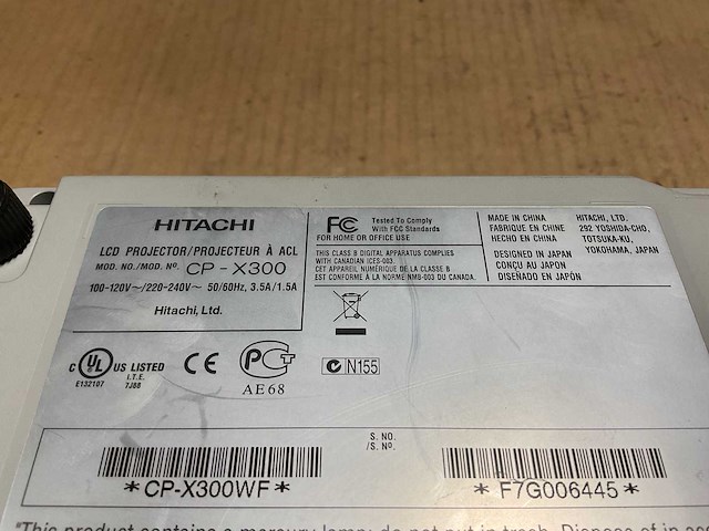 Hitachi cp-x300 lcd projector - afbeelding 5 van  5