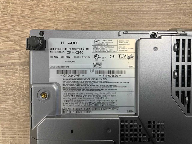 Hitachi cp-x340 beamer - afbeelding 5 van  6