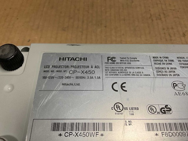 Hitachi cp-x450 lcd projector - afbeelding 7 van  7