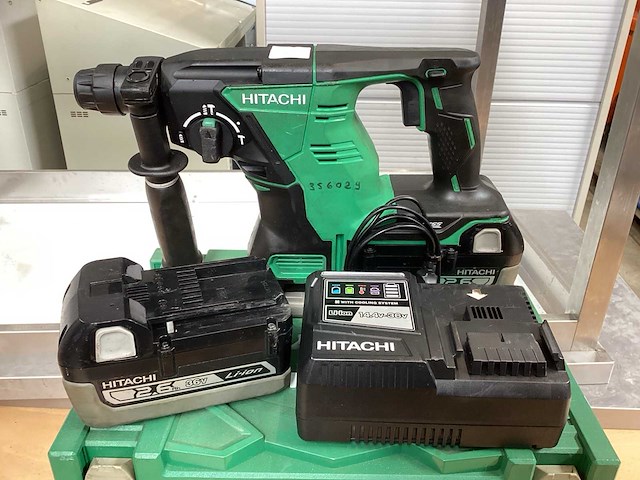 Hitachi dh 36dbl boorhamer - 28mm incl. 2x bsl 3626x accu’s + uc 36ysl acculader + koffer - afbeelding 6 van  13