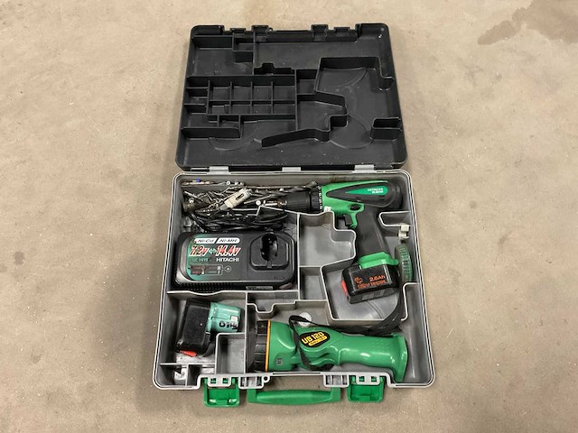Hitachi ds 12dvb2 + ub 12d 12v gereedschapsset - afbeelding 2 van  3