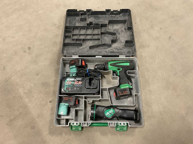 Hitachi ds 12dvb2 + ub 12d 12v gereedschapsset - afbeelding 2 van  3