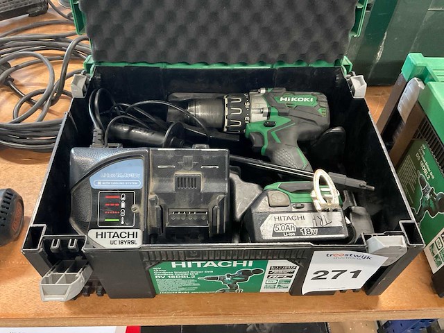 Hitachi dv18dbl2 schroefboormachine - afbeelding 1 van  6