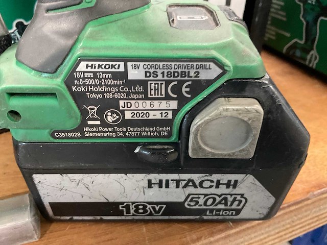 Hitachi dv18dbl2 schroefboormachine - afbeelding 5 van  6