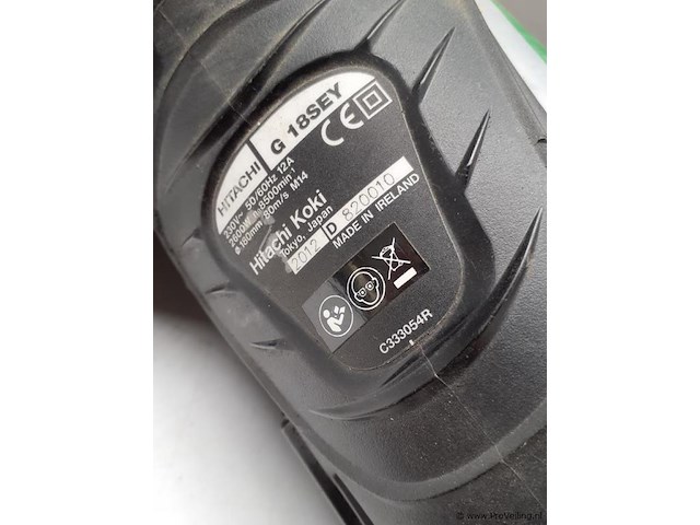 Hitachi elektrische haakse slijptol g18sey - afbeelding 3 van  4
