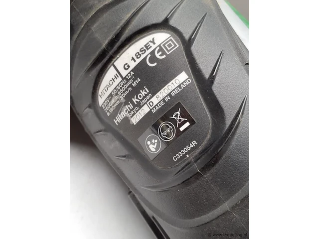 Hitachi elektrische haakse slijptol g18sey - afbeelding 3 van  4