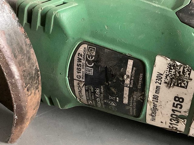 Hitachi g 18sw2 haakse slijpmachine (3x) - afbeelding 2 van  2