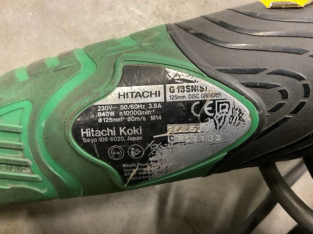 Hitachi g13sn haakse slijper - afbeelding 4 van  4