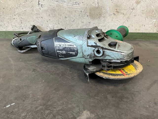Hitachi g18mru haakse slijpmachine 230mm - afbeelding 2 van  7