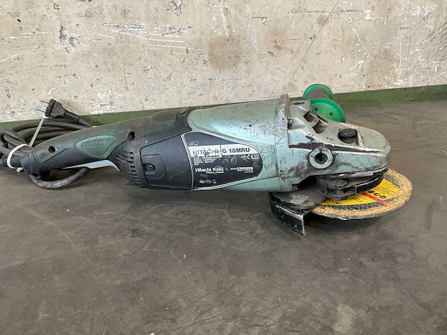 Hitachi g18mru haakse slijpmachine 230mm - afbeelding 3 van  7