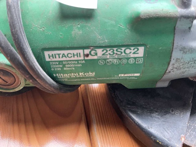 Hitachi g23sc2 haakse slijpmachine - afbeelding 3 van  3
