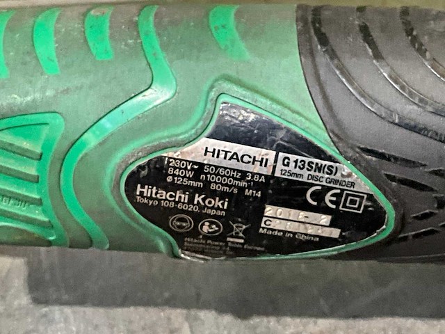 Hitachi haakse slijper 125mm - afbeelding 6 van  6