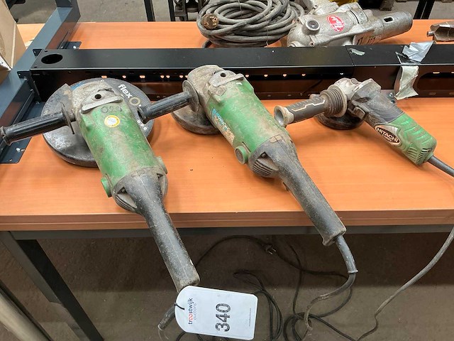 Hitachi haakse slijpmachine (3x) - afbeelding 1 van  10