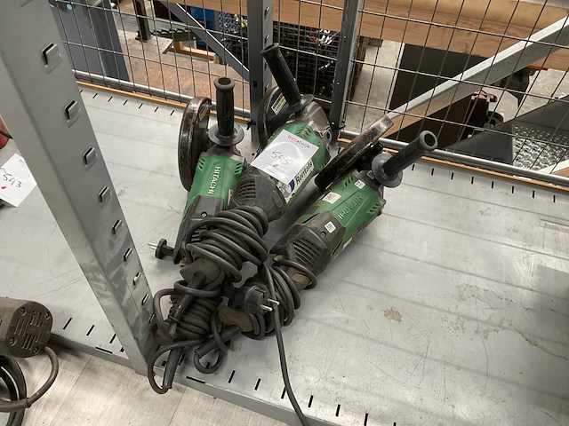 Hitachi haakse slijpmachine (3x) - afbeelding 1 van  3