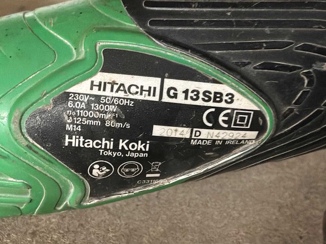 Hitachi haakse slijpmachine (4x) - afbeelding 4 van  8