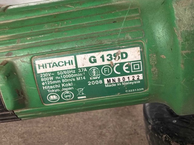 Hitachi haakse slijpmachine (4x) - afbeelding 6 van  8