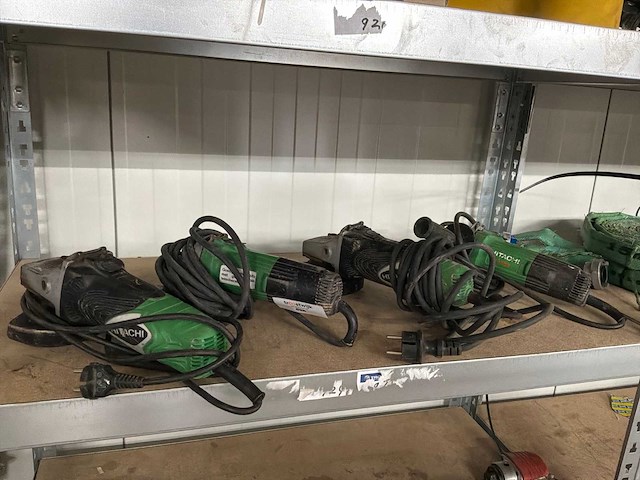 Hitachi haakse slijpmachine (4x) - afbeelding 1 van  9