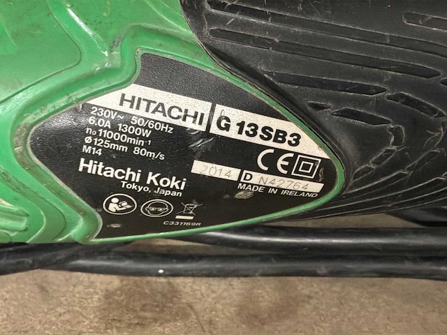 Hitachi haakse slijpmachine (4x) - afbeelding 3 van  9