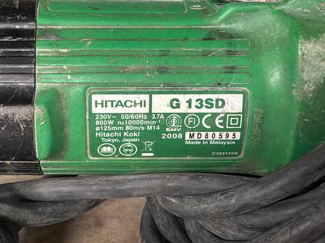 Hitachi haakse slijpmachine (4x) - afbeelding 5 van  9