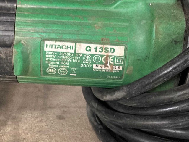 Hitachi haakse slijpmachine (4x) - afbeelding 7 van  9