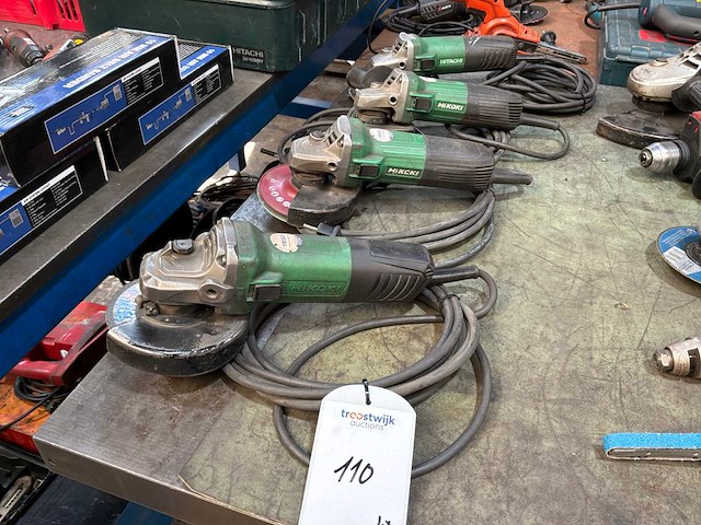 Hitachi / hikoki elektrische haakse- slijpmachine (4x) - afbeelding 1 van  5