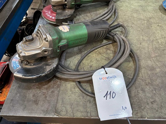 Hitachi / hikoki elektrische haakse- slijpmachine (4x) - afbeelding 2 van  5