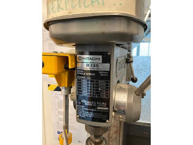 Hitachi koki b13s kolomboormachine op onderstel - afbeelding 6 van  8