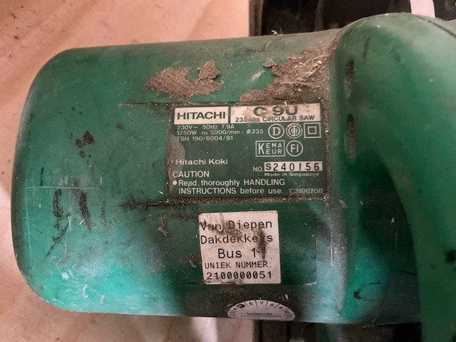 Hitachi koki c90 afkortcirkelzaagmachine - afbeelding 3 van  3