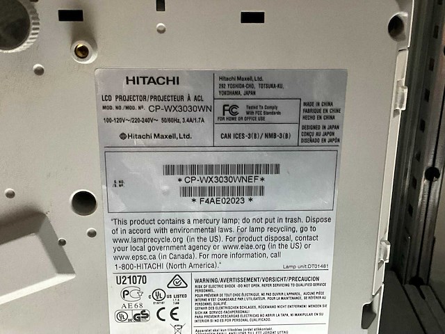 Hitachi lcd projector (2x) - afbeelding 6 van  6