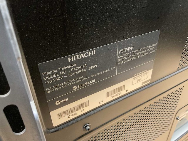 Hitachi p42a01a plasma televisie - afbeelding 3 van  3