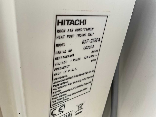 Hitachi rac-25fpa / raf-25rpa airconditioning - afbeelding 4 van  4