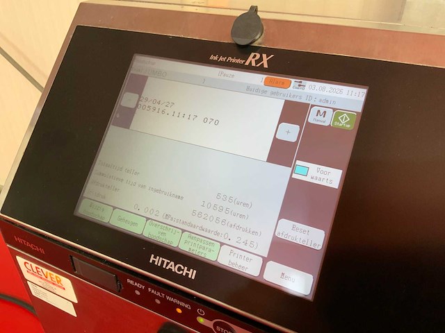 Hitachi rx-2-sd160w industriële continuous inkjetprinter cij met rvs onderstel - afbeelding 20 van  20