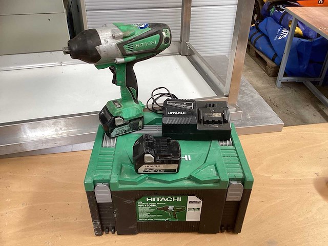 Hitachi wr 18dshl slagmoersleutel 1/2” - 18v incl. 2x bsl 36a18 + acculader - afbeelding 1 van  11