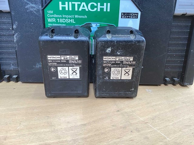Hitachi wr 18dshl slagmoersleutel 1/2” - 18v incl. 2x bsl 36a18 + acculader - afbeelding 8 van  11
