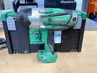 Hitachi wr 18dshl slagmoersleutel 1/2” incl. 2x bsl 1850 accu’s + uc 18yfsl acculader + koffer - afbeelding 4 van  10