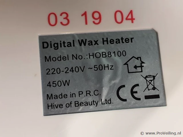 Hive dual digital wax heater 500 & 1000 cc -hob8100 - afbeelding 4 van  4
