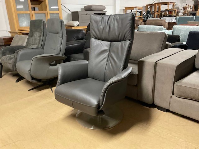 Hjort knudsen lederen draaifauteuil - afbeelding 5 van  12