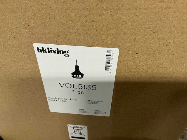 Hkliving dangle pendant lamp eggshell white - afbeelding 2 van  2