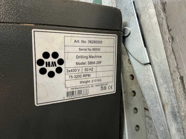 Hm machinery sbm-28f kolomboormachine - afbeelding 6 van  6