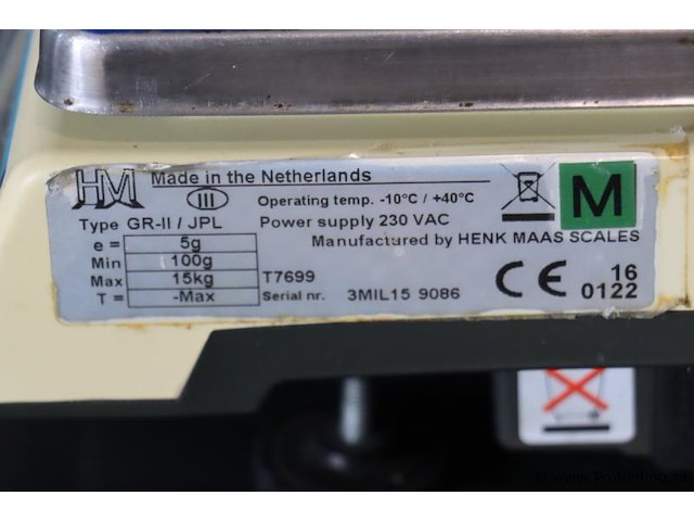 Hm prijsrekenweegschaal type hm gr-ii-15k - afbeelding 6 van  8