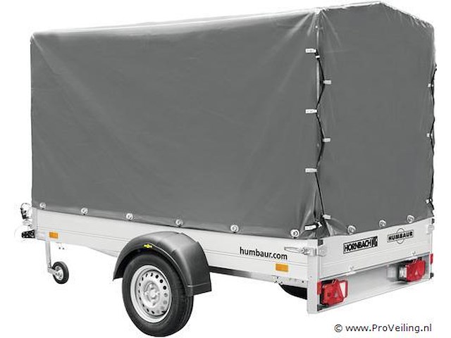 Hmb enkelassige huif aanhanger 750kg - afbeelding 1 van  2