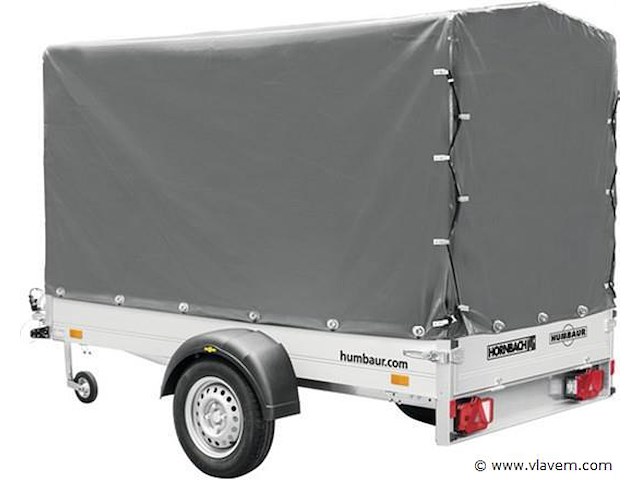 Hmb enkelassige huif aanhanger 750kg - afbeelding 1 van  2