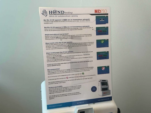 H@nd nix18 leeftijdsverificatie machine - afbeelding 9 van  9