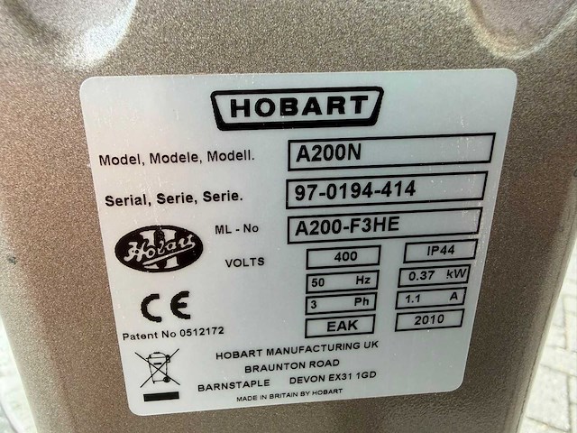 Hobart - 2010 - a200 - mengmachine - afbeelding 2 van  2
